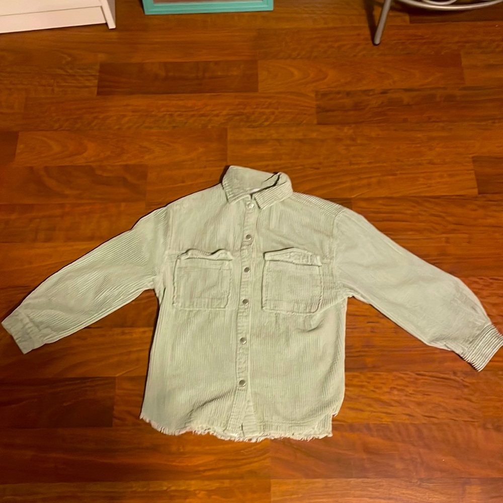 Green corduroy ZARA jacket Size: 10-12 (S)